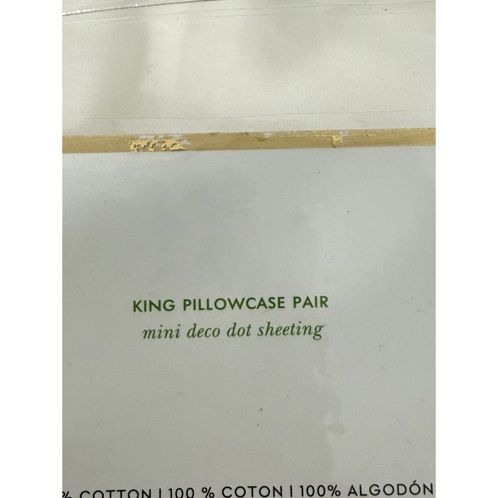 Kate Spade King Pillowcases Mini Deco Dot Sheeting‎ Black Polka Dots Luxury Soft